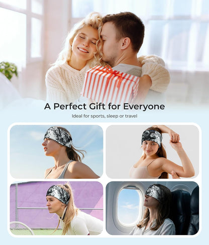 LOVE EYE Wireless Bluetooth 5.4 Sleep Headband Headphones for Side Sleeper