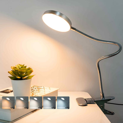 LiFMIRA Bed Lamp Clip on Light 8W 66 LED Reading Light for Bed White