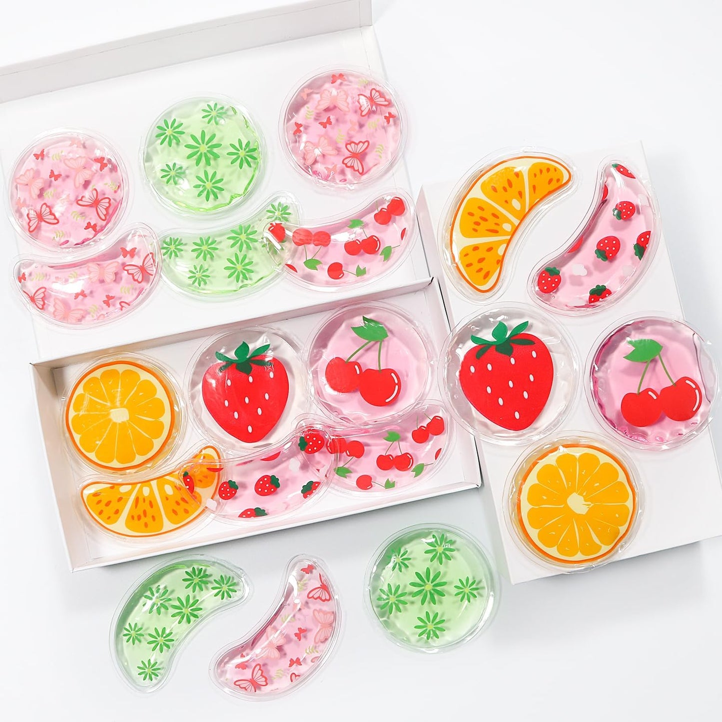 4PCS Gel Eye Ice Pack Set Reusable, Cold and Hot Compress for Eyes, Ice Pack for Eyes, Cooling Eye Pads for Eye Strain, Swelling, Redness, Dark Circles, Puffy Eyes, and Eye Recovery Surgery.