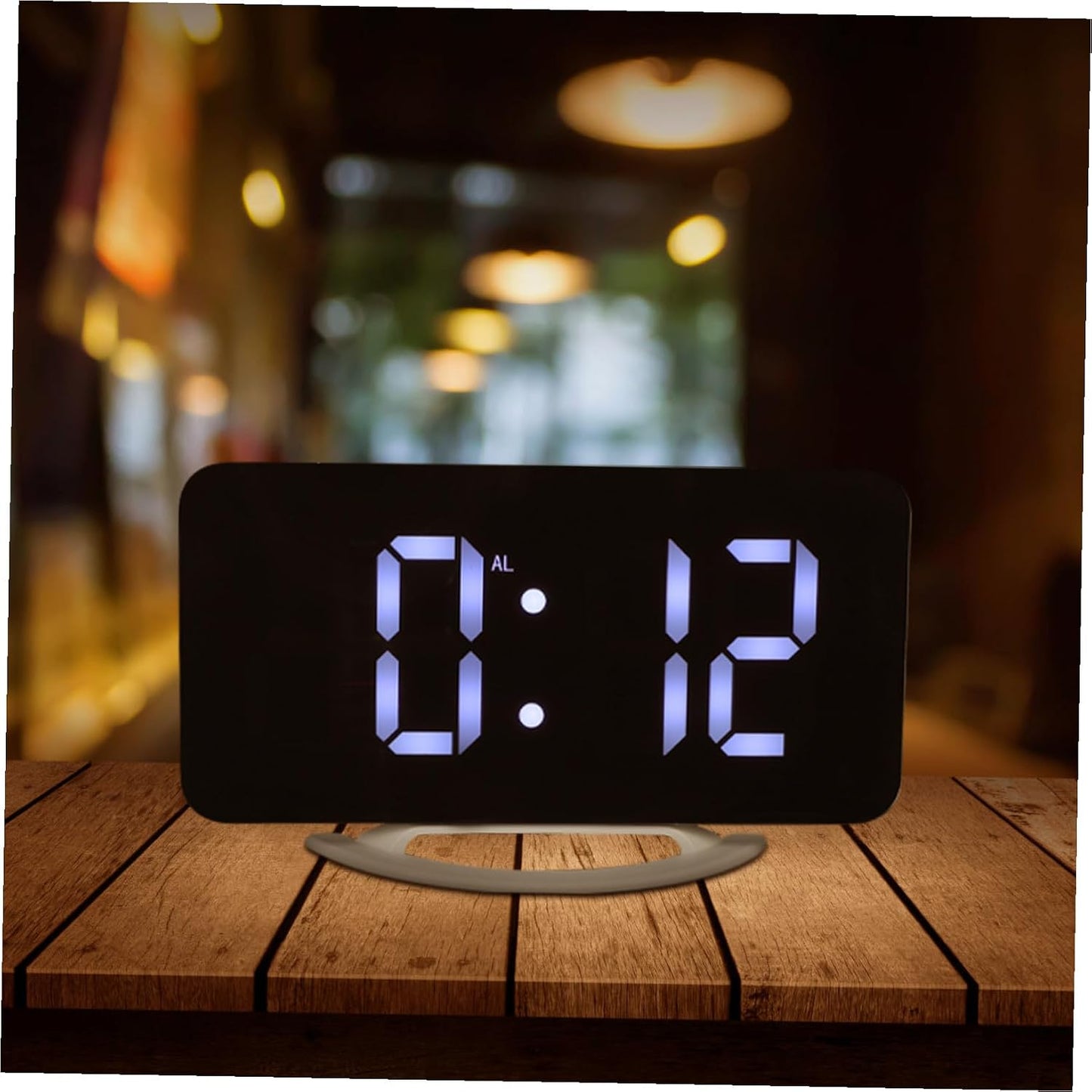 Unomor Vibrating Alarm Clock with Bed Shaker Large Digital Display Black LED Alarm Clock for Bedroom Heavy Sleepers Snooze Function for Office and Home Use