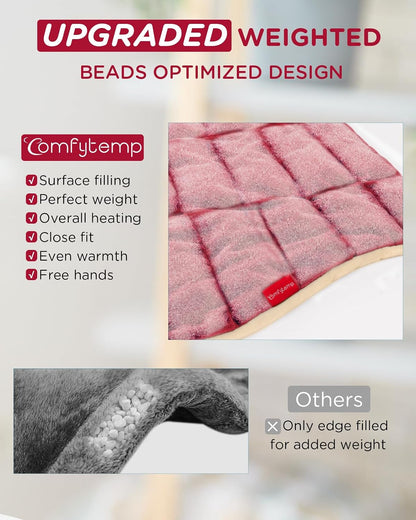 Comfytemp Heating Pad for Neck Shoulders Back, 2.6 Ib Weighted Heating Pad