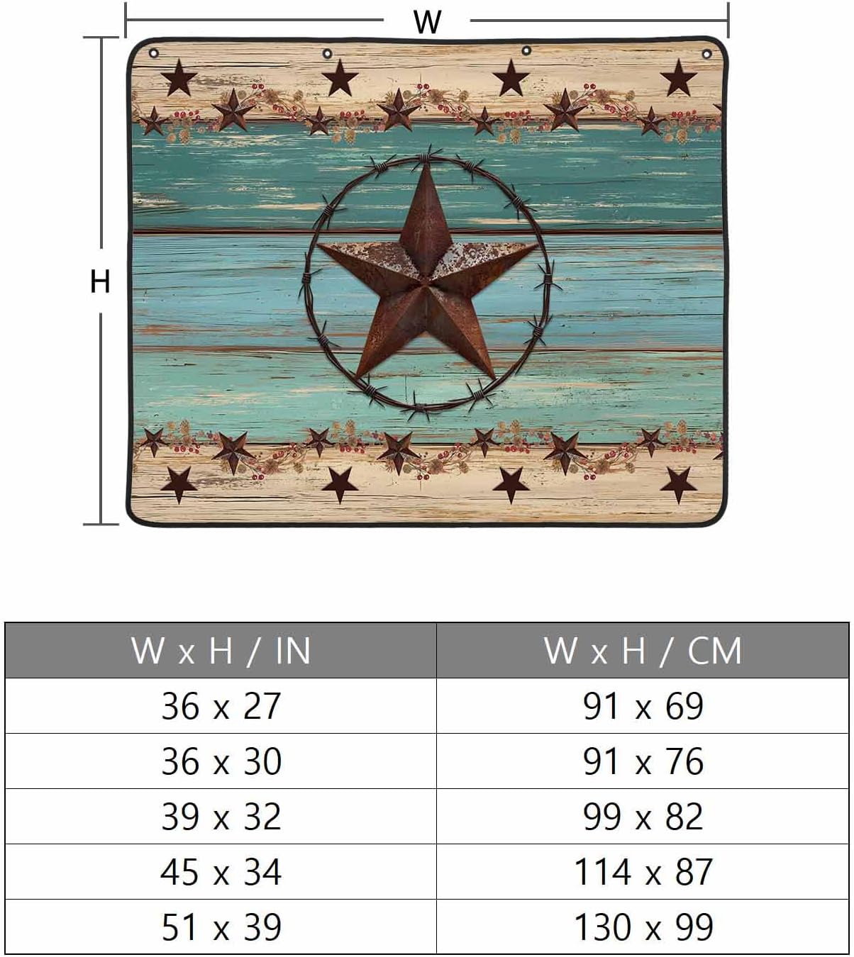 Magnetic Fireplace Cover Texas Star Teal Blue Fireplace Screen Decorative Farm Wood Grain Insulation Fireplaces Blocker Blanket Save Energy Fireplaces Draft Stopper Covers for Living Room 39x32 Inch
