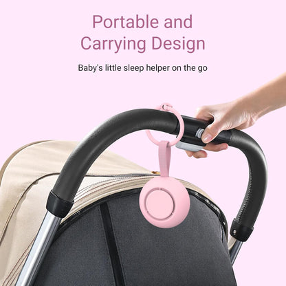 Portable Baby Sound Machine [White Noise for Babies Kids Adults][Timer Function][20 Soothing Sounds][Sleep Soother] 15 Hours Battery Life, Travel,Registry,Gifts,Shower,Clips on Baby Stroller