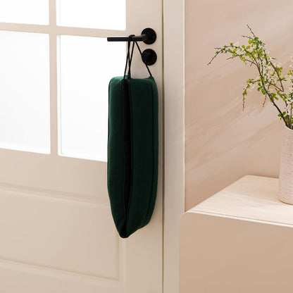 Door Draft Stopper with Removable Washable Cover, 38", Black | Weighted Gap Filler, Blocks Hot and Cold Air, All-Season Seal, Easy Install, Noise & Wind Blocker, Home Essentials