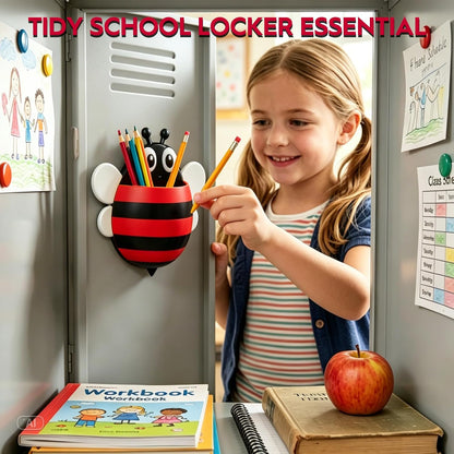 KITANIS Cute Ladybug Magnetic Pen Holder,2 Pack Magnetic Dry Erase Marker Holder,Magnet Storage Marker Pen Pencil Organizer for Refrigerator,Whiteboard,Locker Accessories