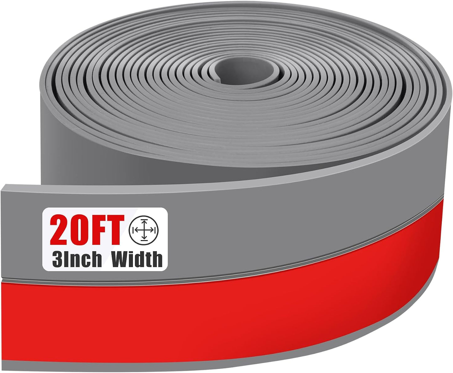 Draft Seal Tape for Doors and Windows 2 in x 20 Ft Silicone Weather Stripping Extra Thick 2mm Door Seal Strip with Strong Adhesive Draft Insulation Stopper Side Seal - Clear