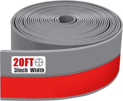 Draft Seal Tape for Doors and Windows 2 in x 20 Ft Silicone Weather Stripping Extra Thick 2mm Door Seal Strip with Strong Adhesive Draft Insulation Stopper Side Seal - Clear