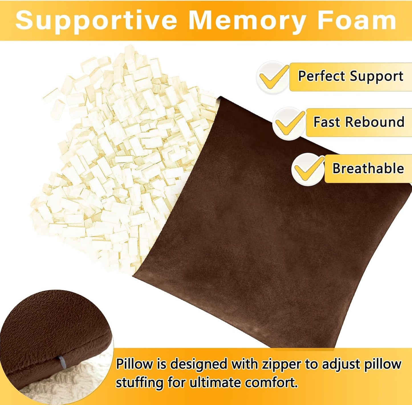 1 MIDDLE ONE 2 Pack Small Pillow, Memory Foam Mini Pillow 11 X 7 Inches for Travel, Sleeping, Nap and Neck, Knee, Lumbar Support, Tiny Cushion for Pet, Dogs (Grey)