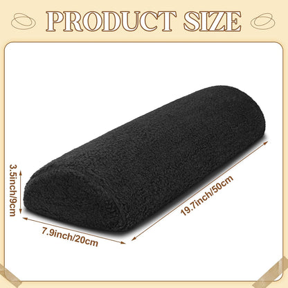 Sintuff Recliner Leg Rest Cushion Sofa Footrest Pillow with Cover Half Moon Bolster Pillow Under Knee Pillow for Sleeping On Back Alleviating Pain, 19.7 x 8 x 3.5 Inch (Coffee)