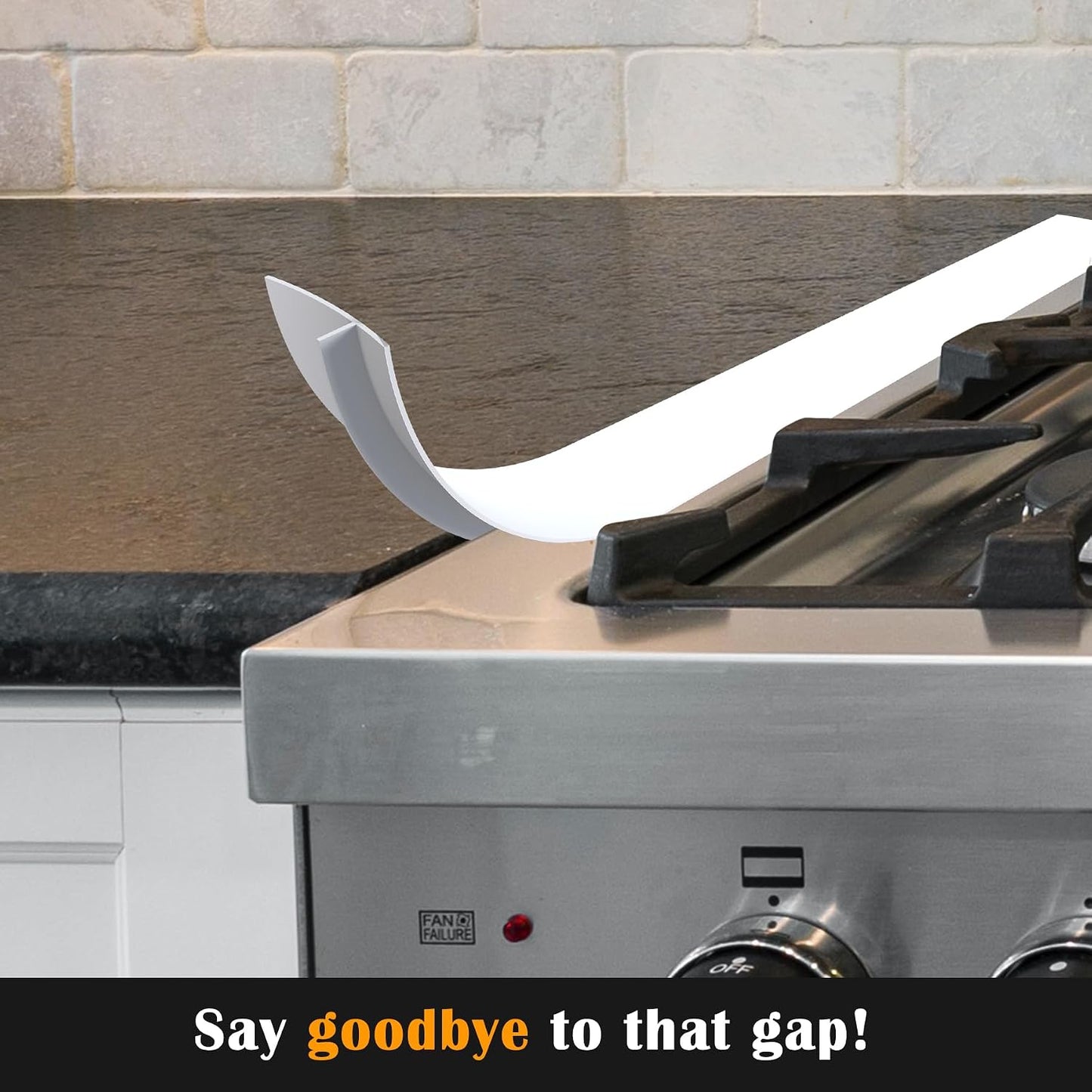 Silicone Stove Counter Gap Cover - 25 Inch Gap Filler 2 Pack Black | Long gap filler seals spills between kitchen appliances Stovetop oven countertop; stove gap cover, gas stove side gap covers