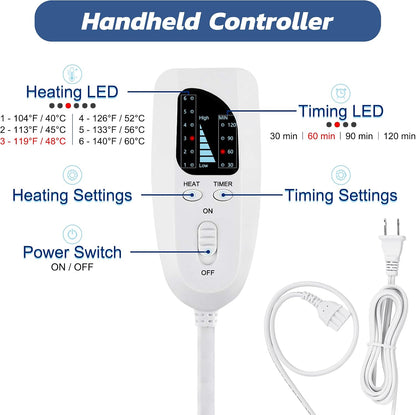Electric Heating pad for Back Neck Shoulder Knee Arms Legs- Electric Heat Pads with 6 Heat Settings & Auto Shut Off Heat Heating Pad for Birthday Mother Father Girl Men Women