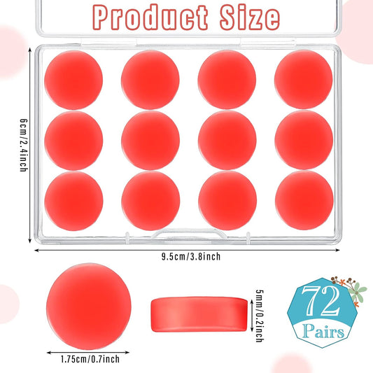 72 Pairs Soft Silicone Ear Plugs Moldable Putty Wax Earplugs
