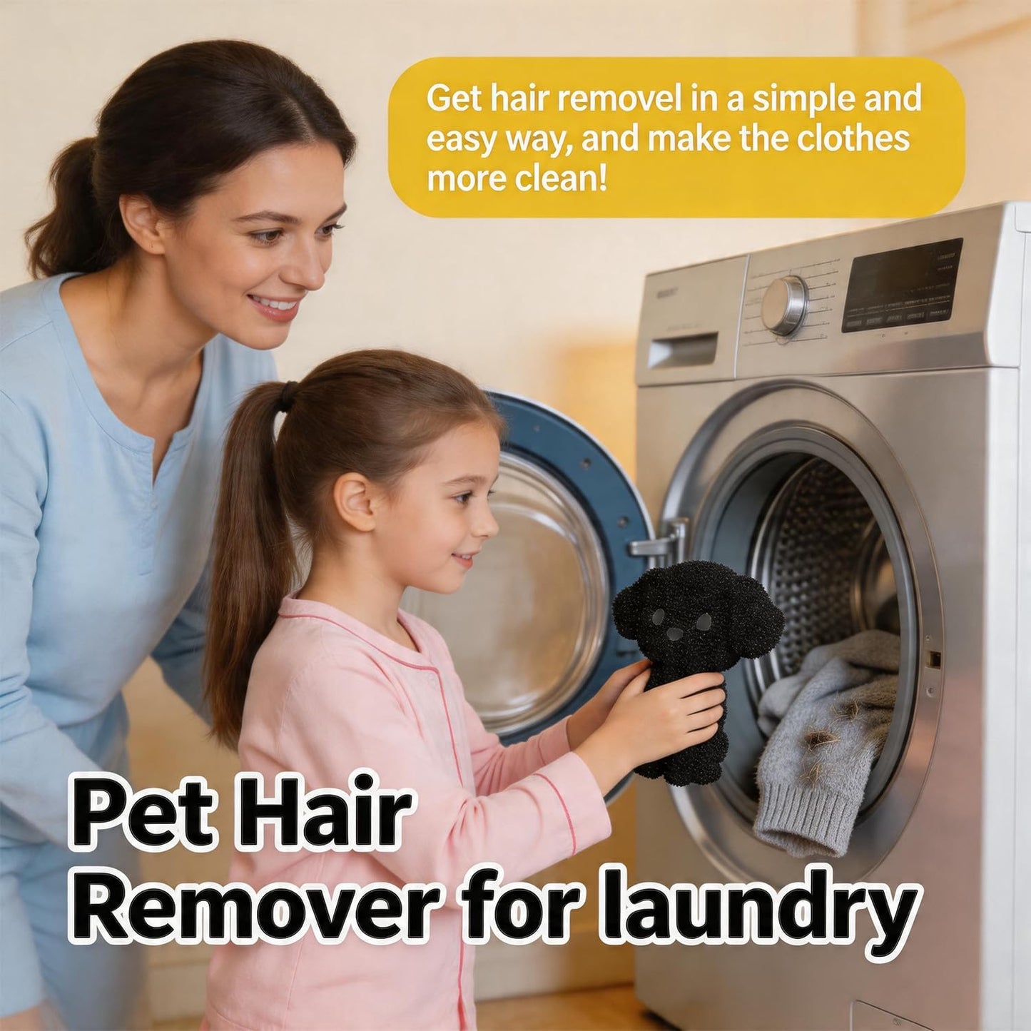 Hair Catcher for Clothes,Pet Hair Remover for Laundry, Reusable Fur Zapper Dog Cat Hair Catcher for Washing Machine & Dryer（6Pack）