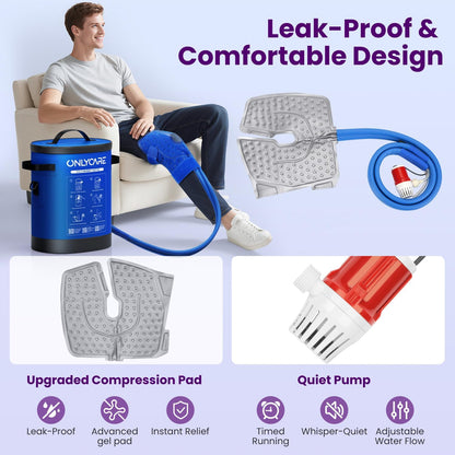 ONLYCARE Cold Therapy Machine, Ice Machine for Knee After Surgery