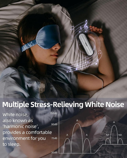 Under Pillow Speaker Bluetooth for Sleeping: Private White Noise Speaker with Bone Conduction for Sleep -Silver