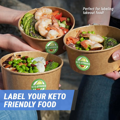 Dairy Free Food Labels Stickers - 1.5" Round Food Allergy Warning Meal Choice Label Stickers for Restaurant Deli Grocery Store Food Packaging, Strong Adhesive & Easy Peel (300 Labels on Sheet)