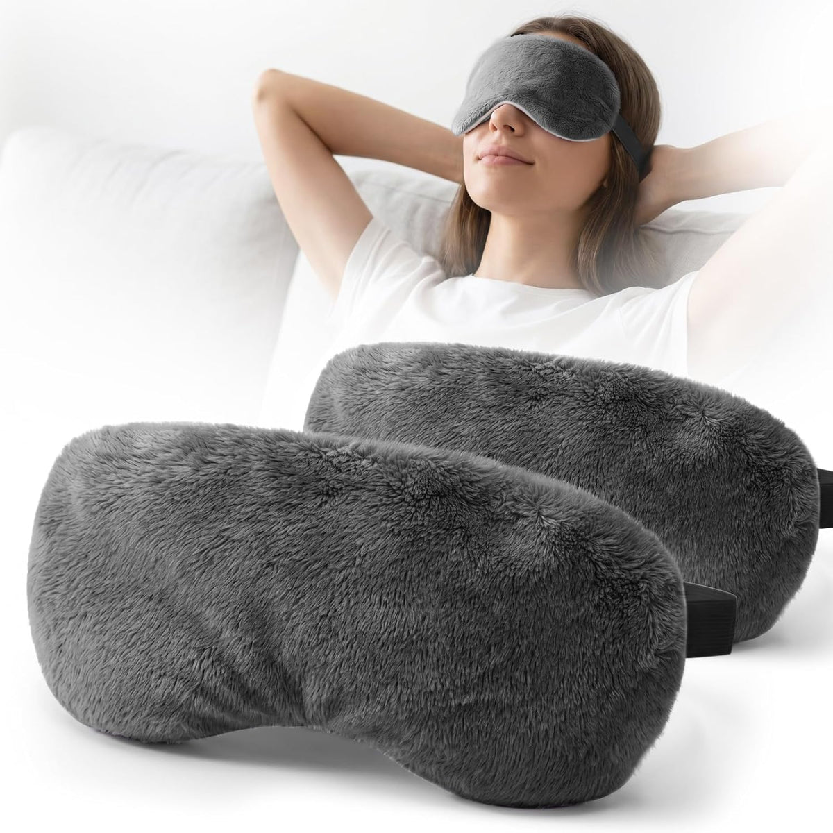 MORLIDEN Heated Eye Mask for Dry Eyes & Stye - Microwavable Warm Compress
