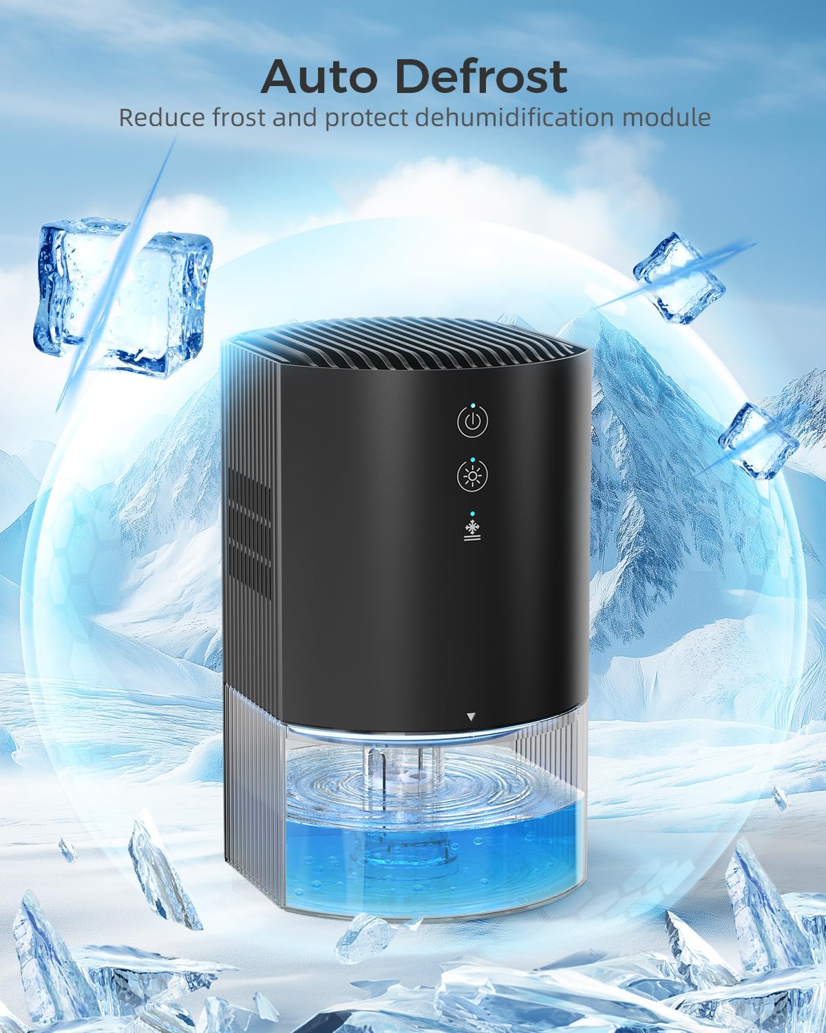 Small Dehumidifiers for Bathroom, Bedroom, Dorm Room, Home, RV, Closet, Wardrobe, Office, Portable Dehumidifier with Auto Shut Off, Auto Defrost, Colorful Light, Ultra Quiet, Energy Saving, 35 OZ | Ultra Quiet & Energy Saving with Auto Shut Off, Auto