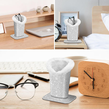 FINTIE Plush Lined Eyeglasses Holder, Glasses Stand Case For Nightstand | Soft Plush Lining, Bedside Eyeglasses Holder, Office Desktop Organizer, Small Item Storage, Anti-Scratch - Colors A