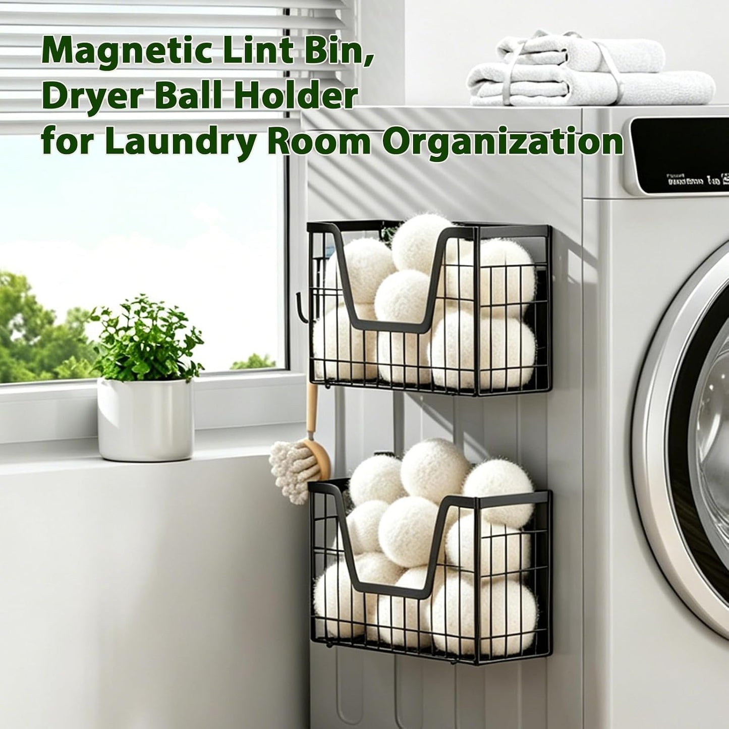 Magnetic Shelf for Fridge, Fruit Basket Magnet Shelves with 2 Hooks | Potato and Onion Storage Bins, Black Magnetic Organizer Side of Fridge Storage, Magnetic Spice Rack for Refrigerator Kitchen