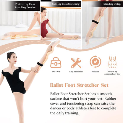 Ballet Foot Stretcher Set, Original Dance Foot Stretcher Ballet Training Equipment for Easy Carry for Easy Carry for Dancers, Yoga People