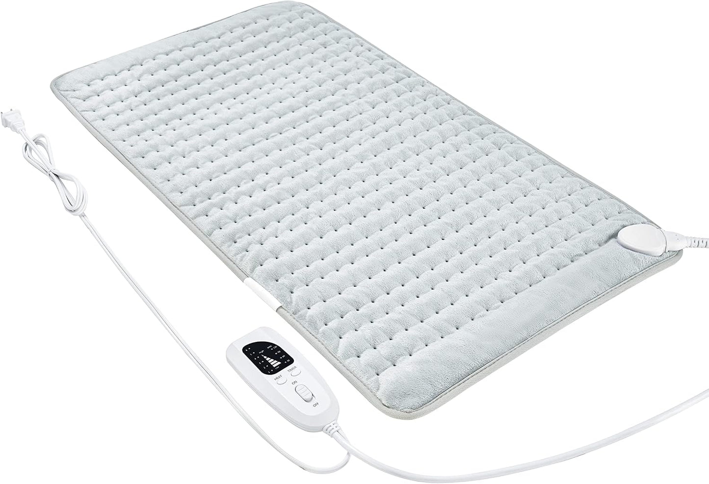 Heating Pad Electric Heat Pad, Hot Heated Pad,Multiple Temp and Timer Settings,Suitable for Shoulders, Neck, arms, Abdomen, Back, Legs, etc. (Gray Green, 24"X12")