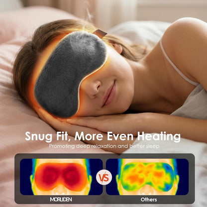 MORLIDEN Heated Eye Mask for Dry Eyes & Stye - Microwavable Warm Compress