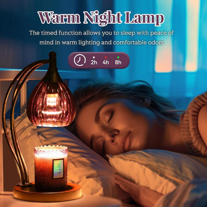 Candle Warmer Lamp with Timer and Dimmer - Electric Melter for Scented Jar Candles - Housewarming, New Home Decor