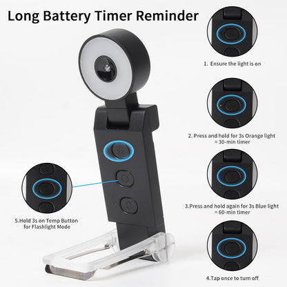 Rechargeable Book Light, Clip-On LED Reading Light, Eye-Caring
