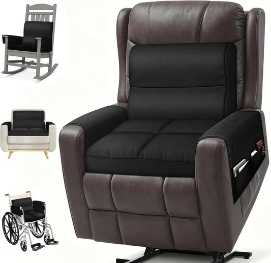 Chair Cushions for Elderly,20x16.5x4.5 Inch Rocking Chair Cushions Indoor,Memory Foam Recliner Cushions for Long Sitting, Sofas & Couches，Outdoor,Office Chair，wheelchair，Meditation and Floor Seating