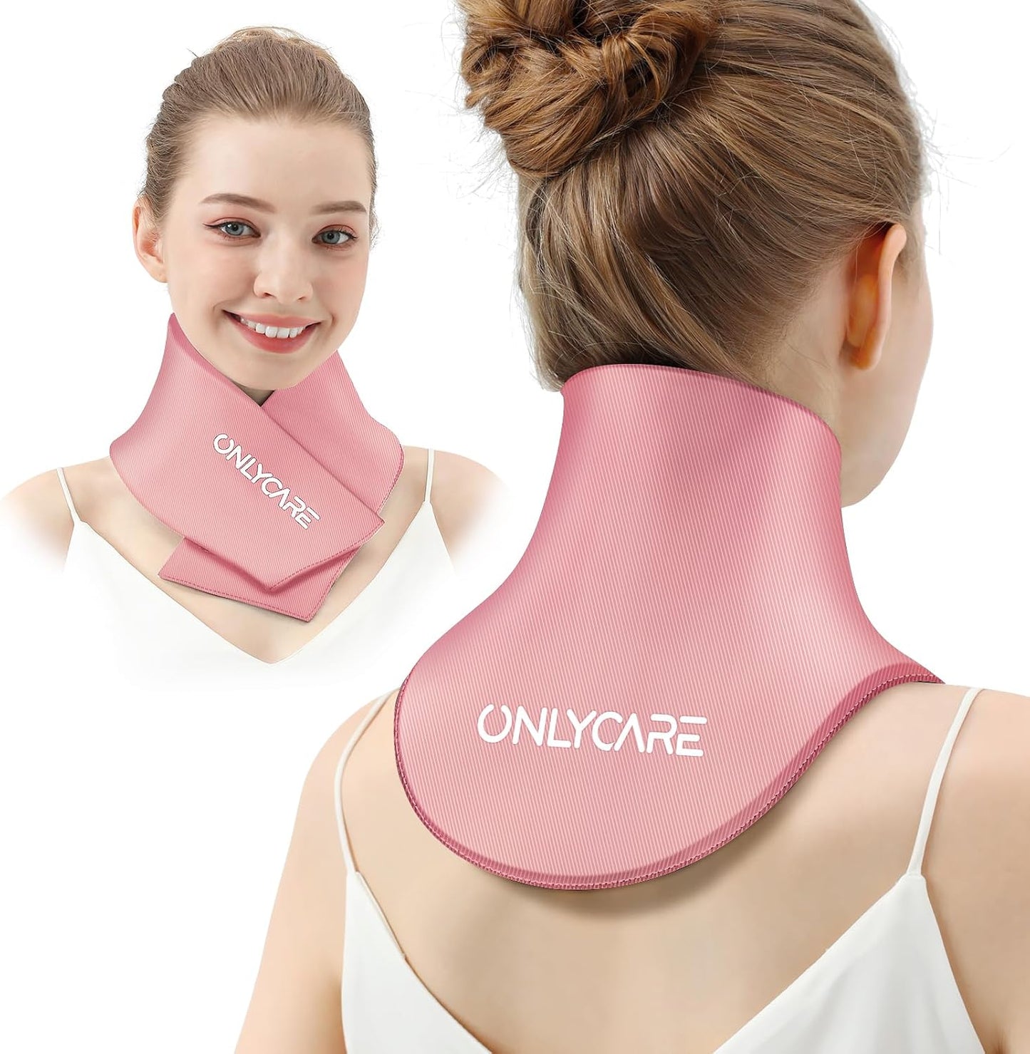 ONLYCARE Neck Ice Pack Wrap Gel - Upgraded Shoulder Ice Packs for Injuries Reusable, Hot and Cold Compress Ice Packs for Neck, Relief of Pain, Office Pressure, Swelling, Sprains
