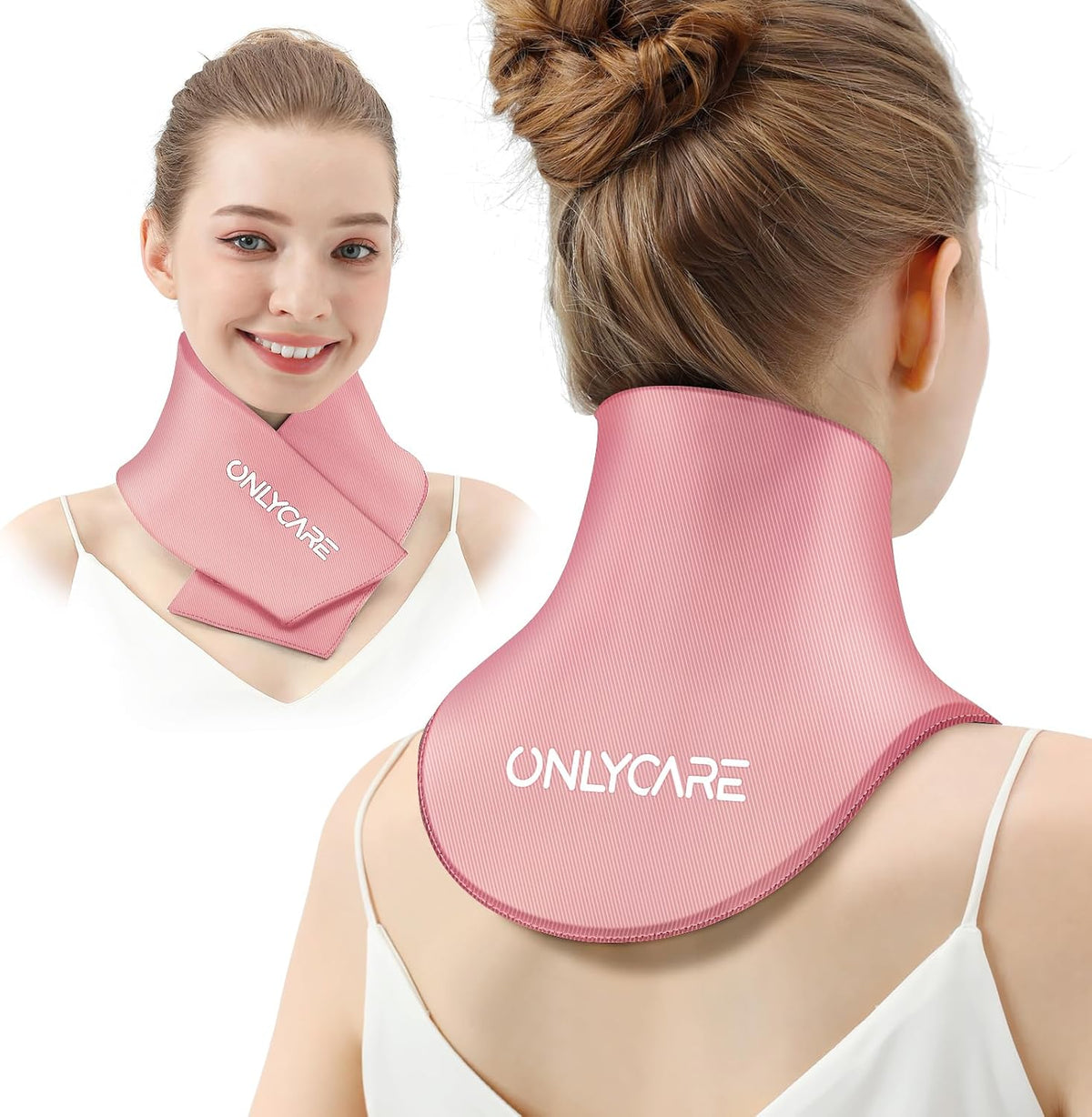 ONLYCARE Neck Ice Pack Wrap Gel - Upgraded Shoulder Ice Packs for Injuries Reusable, Hot and Cold Compress Ice Packs for Neck, Relief of Pain, Office Pressure, Swelling, Sprains
