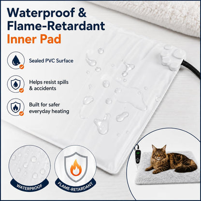 GOLOPET Cat Heating Pad with Normally Open Function，UL Dual Certification