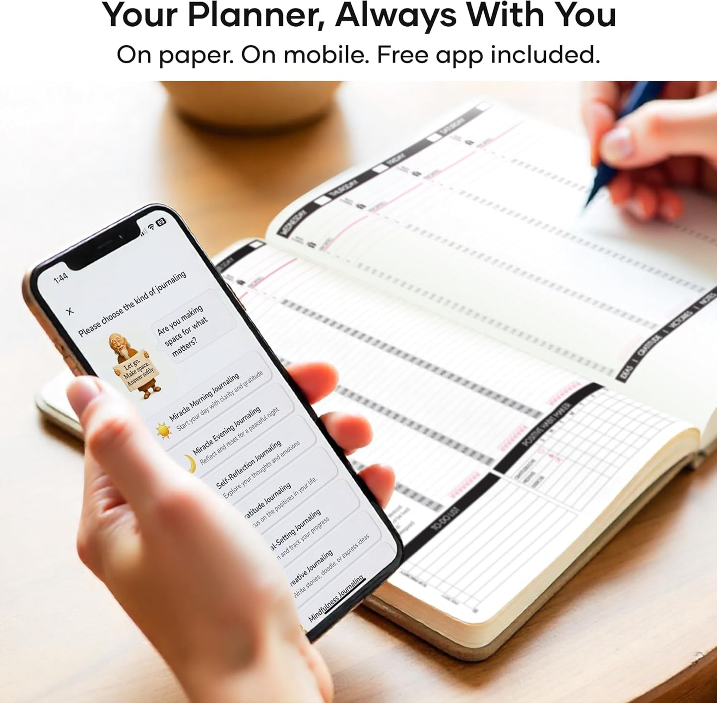Freedom Mastery Daily Journal of Gratitude, Productivity & Habit Tracker | Undated 90-Day Planner with Daily Reflection, Mindfulness, Positivity, Vision Board & Stickers, Gratitude Journal for Women