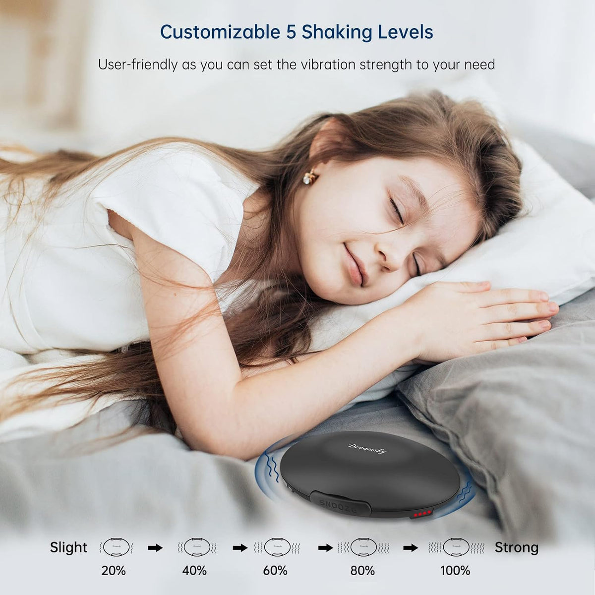DreamSky Vibrating Alarm Clock for Heavy Sleepers Adults Under Pillow