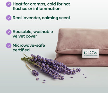 Microwavable Heating Pad for Hot/Cold Therapy By Glow by Hormone University