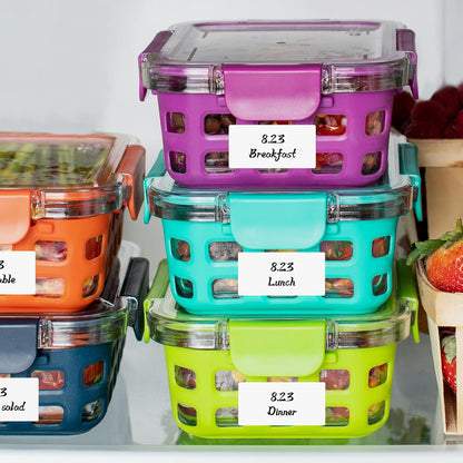 1000 Pcs 1"x2" Blank Removable Freezer Labels for Food Containers | Waterproof Food Storage Labels for Containers, Oil Resistant No-Residue Left for Kitchen Restaurants Grocery Stores Markets