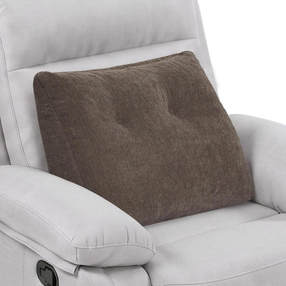 Back Support Pillow for Recliner Soft Dual Layer Lumbar Support Pillow with Shredded Memory Foam Ergonomic Orthopedic Couch Lumbar Cushions for Elderly Lower Back Pain Relief Dark Grey
