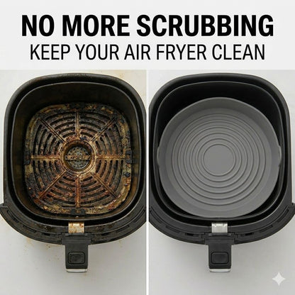 Reusable Silicone Air Fryer Liners 2 Pack, 7 & 8 Inch Nonstick Basket | Heat Resistant • Dishwasher Safe • Reusable Silicone • Fits 7 & 8 Inch Baskets • For Baking, Roasting & Air Frying