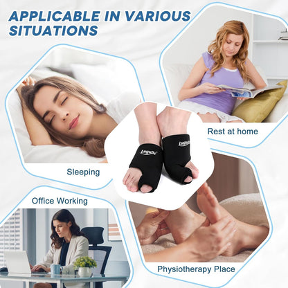 2-Pack Foot Ice Pack Wraps – Non-Slip Bunion Relief Socks with Hot & Cold Therapy for Gout, Swelling, Plantar Fasciitis, Hallux Valgus, and Sports Injuries