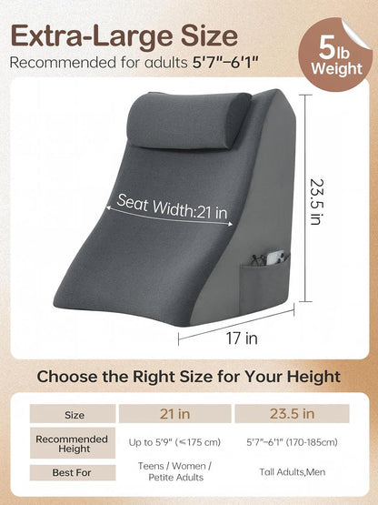 Vekkia 21” Back Rest Pillow with Dual-Layer Foam for Reclining and Sitting