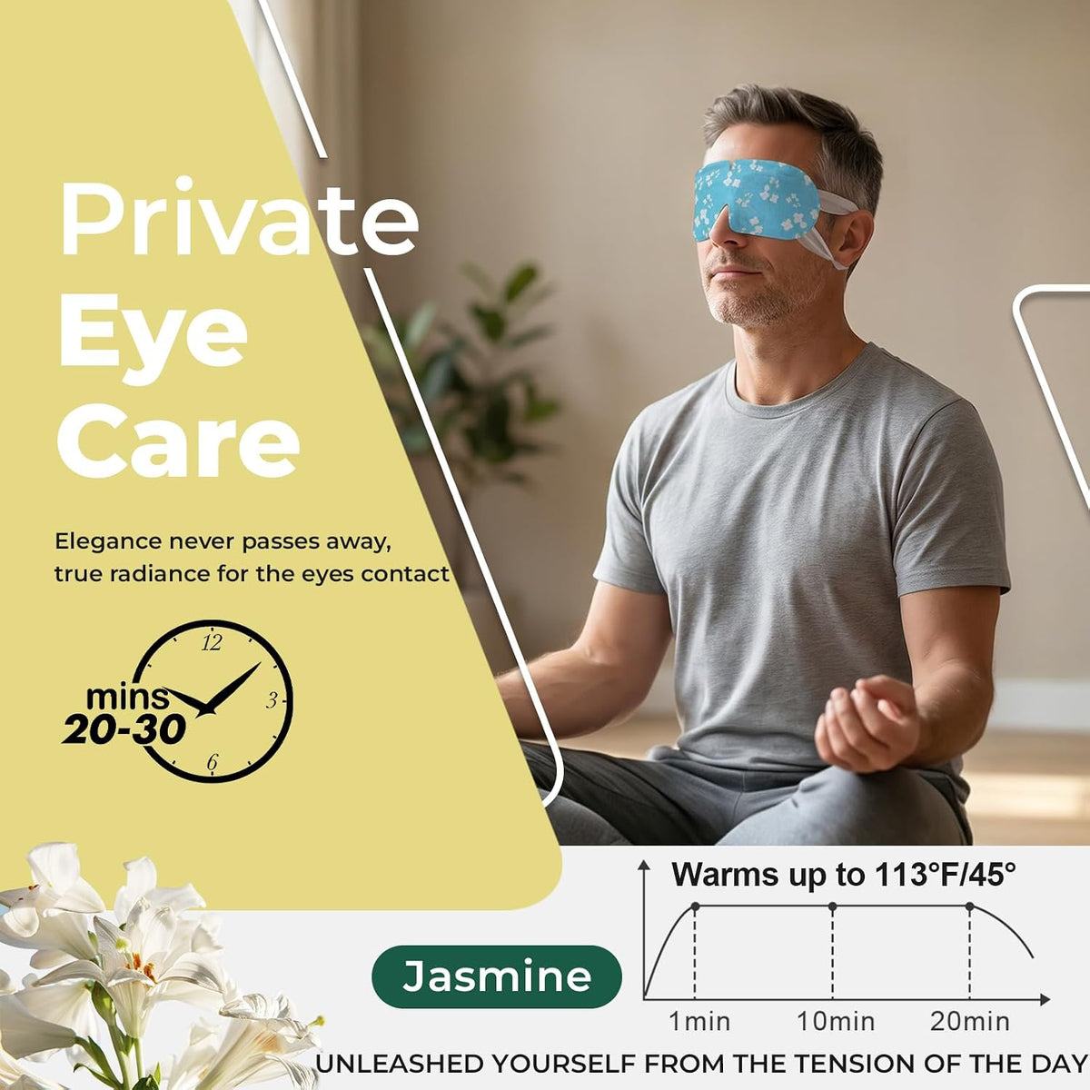 16 Packs Steam Eye Masks for Dry Eyes, Self Heating Warm Compress Unscented