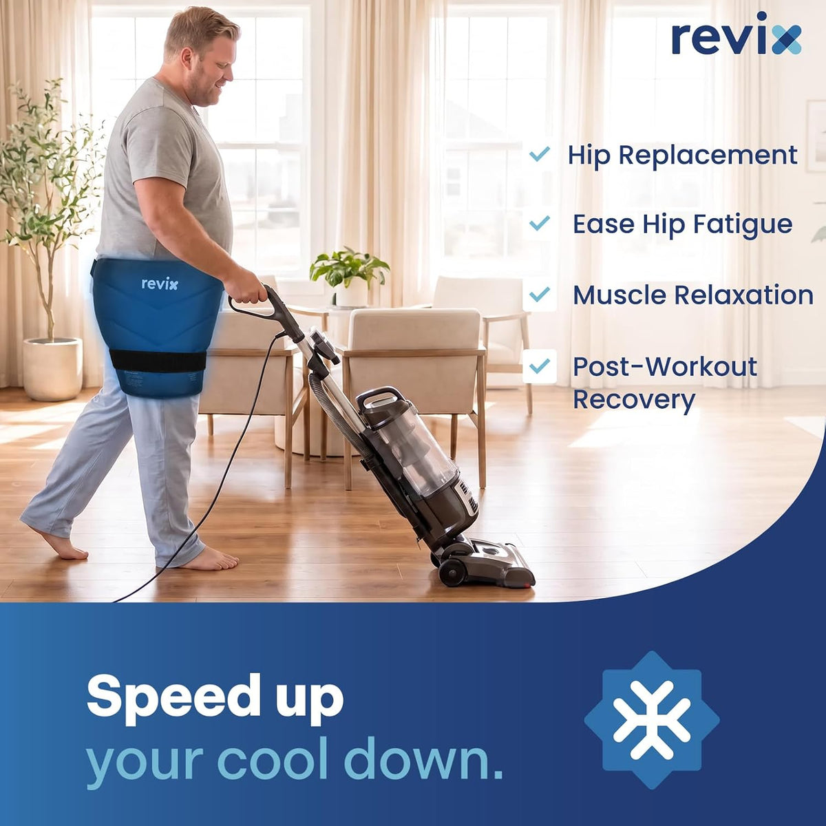 REVIX Extra Large Hip Ice Pack Wrap After Surgery, Cold Packs for Hip