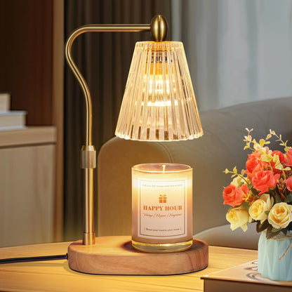 Imenlox Candle Warmer Lamp, with Timer & Dimmer, Adjustable Height, Christmas Birthday Mothers Day Gifts for Women Mom Her, House Warming New Home Thanksgiving Décor (Amber)