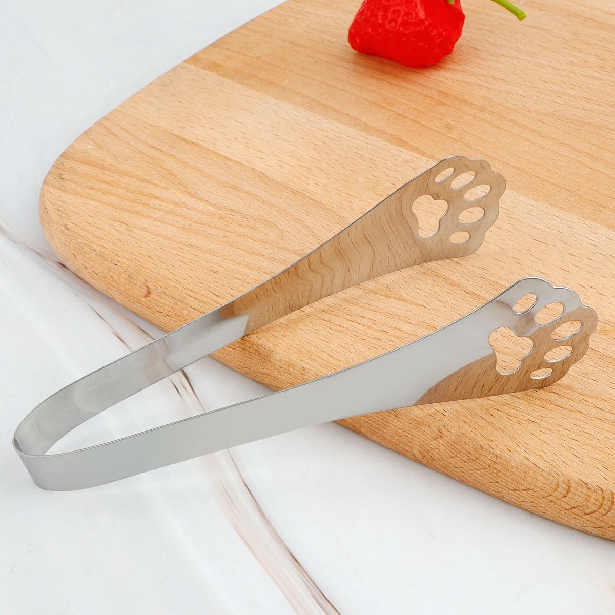 Keewah Small Bear Paw Serving Tong 6 Pack, 5.4 x 1.3 inch, Stainless Steel