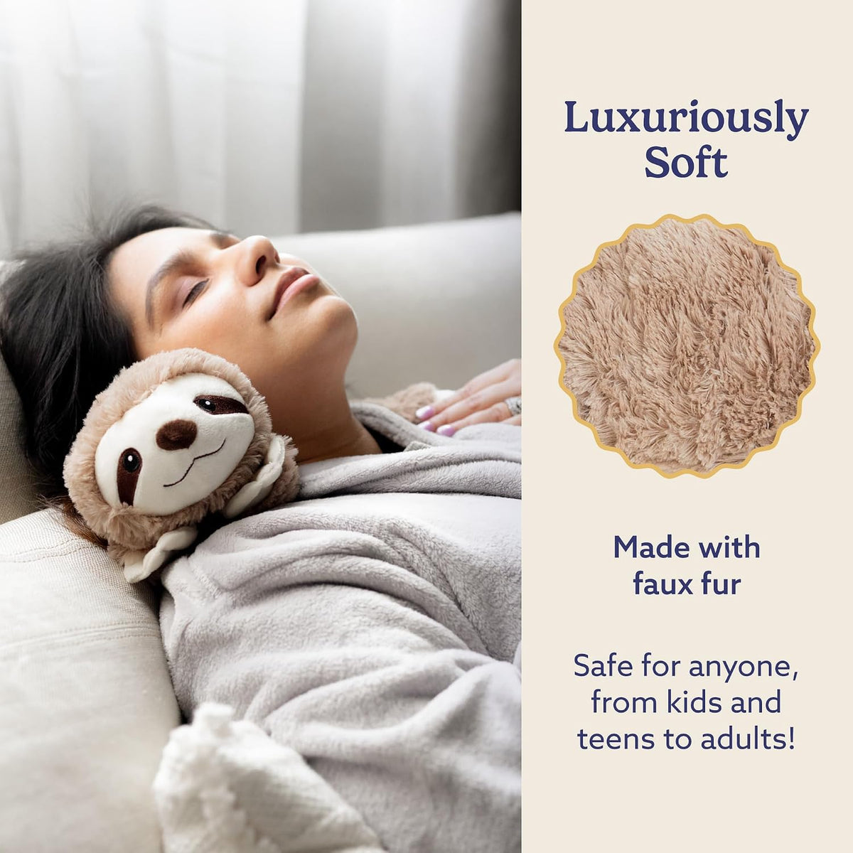 Intelex Warmies Microwavable French Lavender Scented Plush, Sloth Wrap