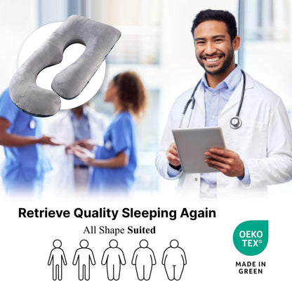 ALLOPERA Pregnancy Pillows for Sleeping, 57-Inch U-Shaped Full Body Maternity Pillow with Adjustable Fill and Removable Washable Cover, Back, Belly, Hip and Leg Support for Pregnant Women, Black Grey