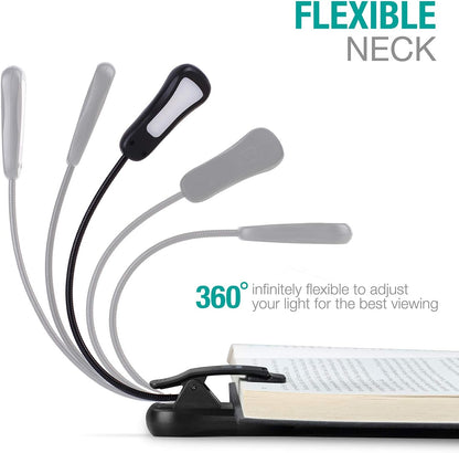 Vekkia Book Light Set with Charger, Clip on Reading Light in Bed