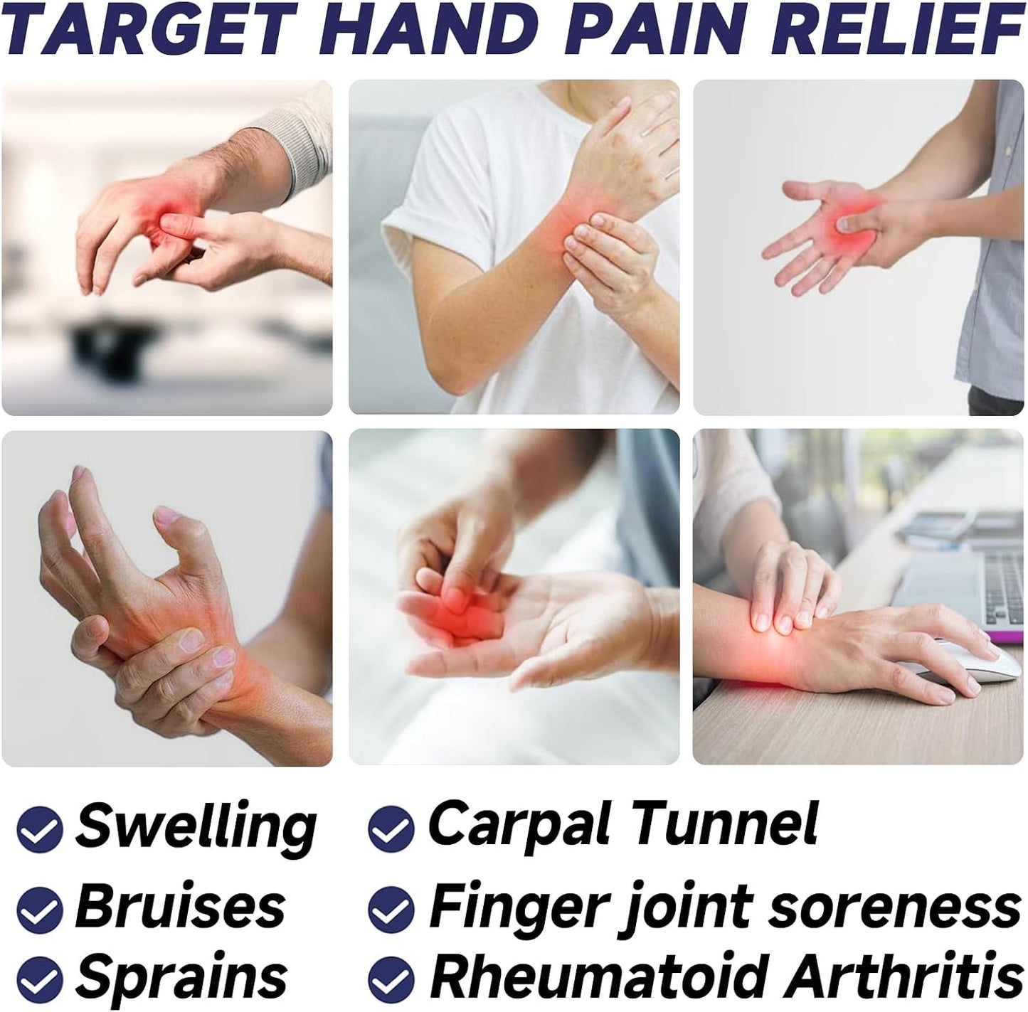 Wrist Ice Pack Wrap for Carpal Tunnel Relief, Gel Ice Packs for Injuries Reusable for Wrist Hand Pain, Hot Cold Compress Brace for Achilles Tendonitis, Tenosynovitis