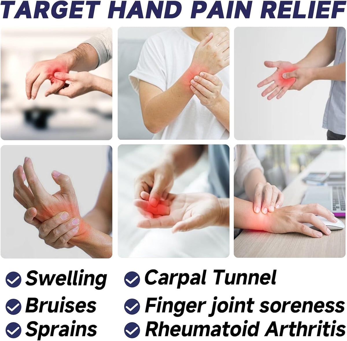 Wrist Ice Pack Wrap for Carpal Tunnel Relief, Gel Ice Packs for Injuries Reusable for Wrist Hand Pain, Hot Cold Compress Brace for Achilles Tendonitis, Tenosynovitis